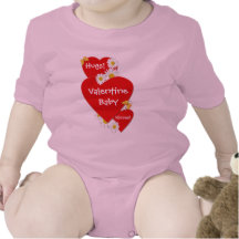 Valentine Daisy Hugs Baby Creeper Shirt