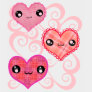 Valentine Day Swirly Plaid Kawaii Hearts T-Shirts