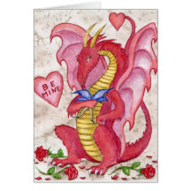 Valentine Dragon Card