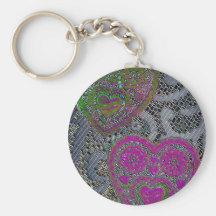 valentine foil key chain