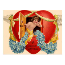 Valentine Heart Window Postcard