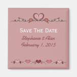 Valentine Hearts Save The Date Magnet