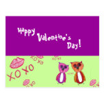 Valentine Hoots Card Post Card