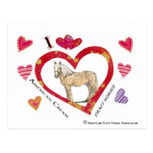 Valentine Postcard of American Cream Draught   Hor