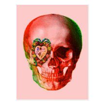 Valentine Skull Post Cards