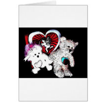 Valentine teddy bear Photo 9925 Greeting Cards