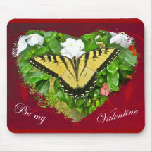 Valentine Tiger Swallowtail Butterfly Items Mouse Mats
