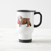 Valentine's bulldog puppy mug