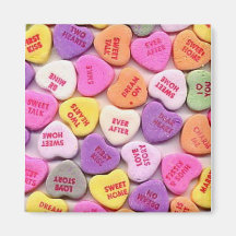 Valentine's Day Candy Hearts Refrigerator Magnet
