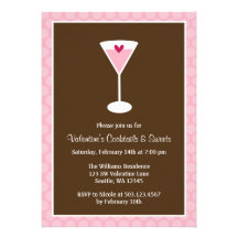 Valentine's Day Cocktail & Sweets Party Invitation