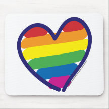 Valentine's Day Gay Pride Mousepads