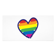 Valentine's Day Gay Pride Photo Card