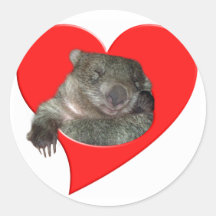 Valentine's Day Gifts, Wombat Love! Sticker