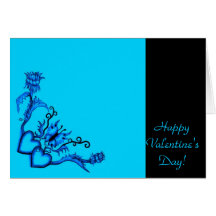 Valentine's Day - heart and butterfly on Rainbow Greeting Card