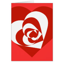 Valentine's Day Hearts Greeting Card
