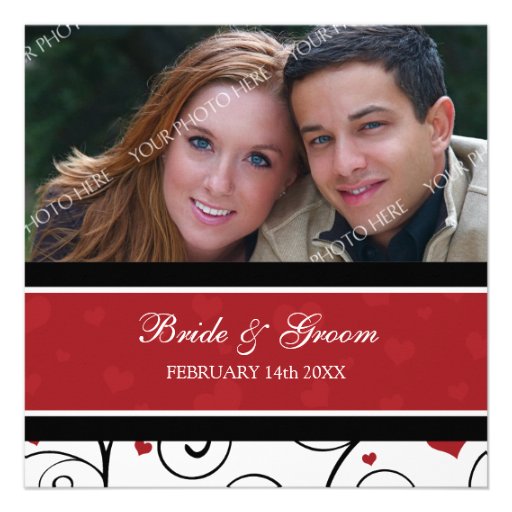 Valentine's Day Photo Wedding Invitation Cards