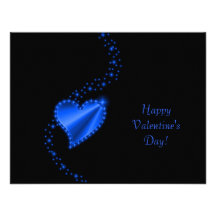 Valentine's Day -Rainbow Heart with Stars on black Personalized Invite