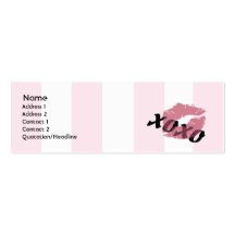Valentine's Day - Skinny Business Card Template