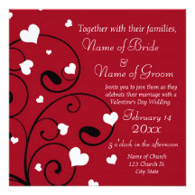 Valentine's Day Wedding Invitation Cards