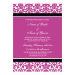Valentine's Day Wedding Invitations Pink Damask