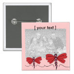 Valentines dragonfly template button