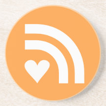 Valentines Heart White ~ Love On A Drinks Coaster