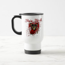 Valentines - Key to My Heart - Australian Kelpie Mugs