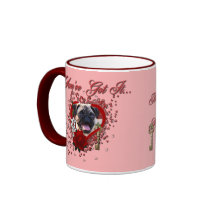 Valentines - Key to My Heart - Pug Coffee Mugs