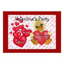 Valentine's Party Invitation Cards