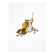 Valkyrie Riding Horse Retro Invitation