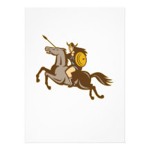Valkyrie Riding Horse Retro Personalized Invites