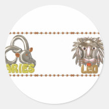 ValxArt Aries Leo zodiac friendship Stickers