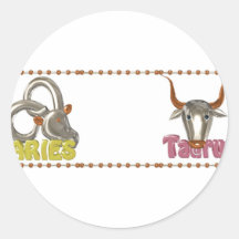 Valxart Aries Taurus zodiac friendship Sticker