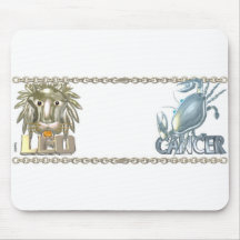 Valxart Leo Cancer friendship designs Mouse Pad