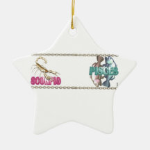 Valxart Scorpio Pisces zodiac friendship Christmas Tree Ornament