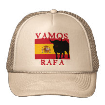 Vamos Rafa With Flag of Spain Trucker Hats