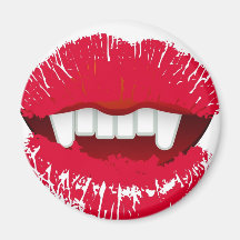 VAMP LIPS PRINT REFRIGERATOR MAGNET