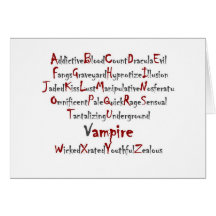 Vampire Alphabet Greeting Cards