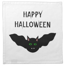 Vampire Cat Faced Bat Halloween Custom Party Napki Napkin
