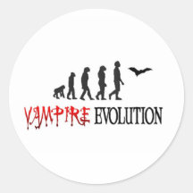 Vampire Evolution Round Stickers