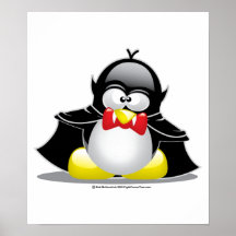 Vampire Penguin Print