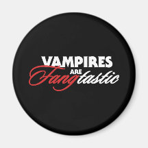 Vampires are Fangtastic on Halloween Fridge Magnets