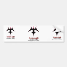 Vampires´ night bumper sticker