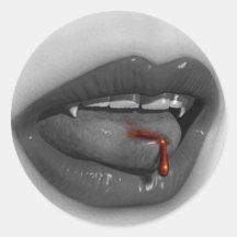 vampires round sticker
