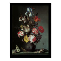 Van Der Ast Flowers in a Vase Postcard