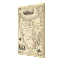 Van Diemen's Island or Tasmania Stretched Canvas Prints