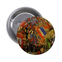 Van Gogh; 14th of July Celebration in Paris Buttons