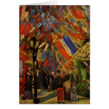 Van Gogh; 14th of July Celebration in Paris Greeting Card