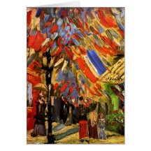 Van Gogh 14th Of July Celebration In Paris Greeting Card