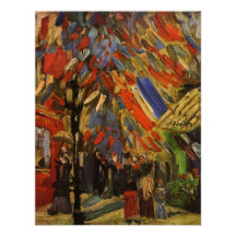 Van Gogh; 14th of July Celebration in Paris Personalised Announcement
